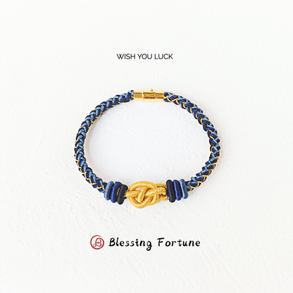 Blue Serpent Coin Knot Bracelet