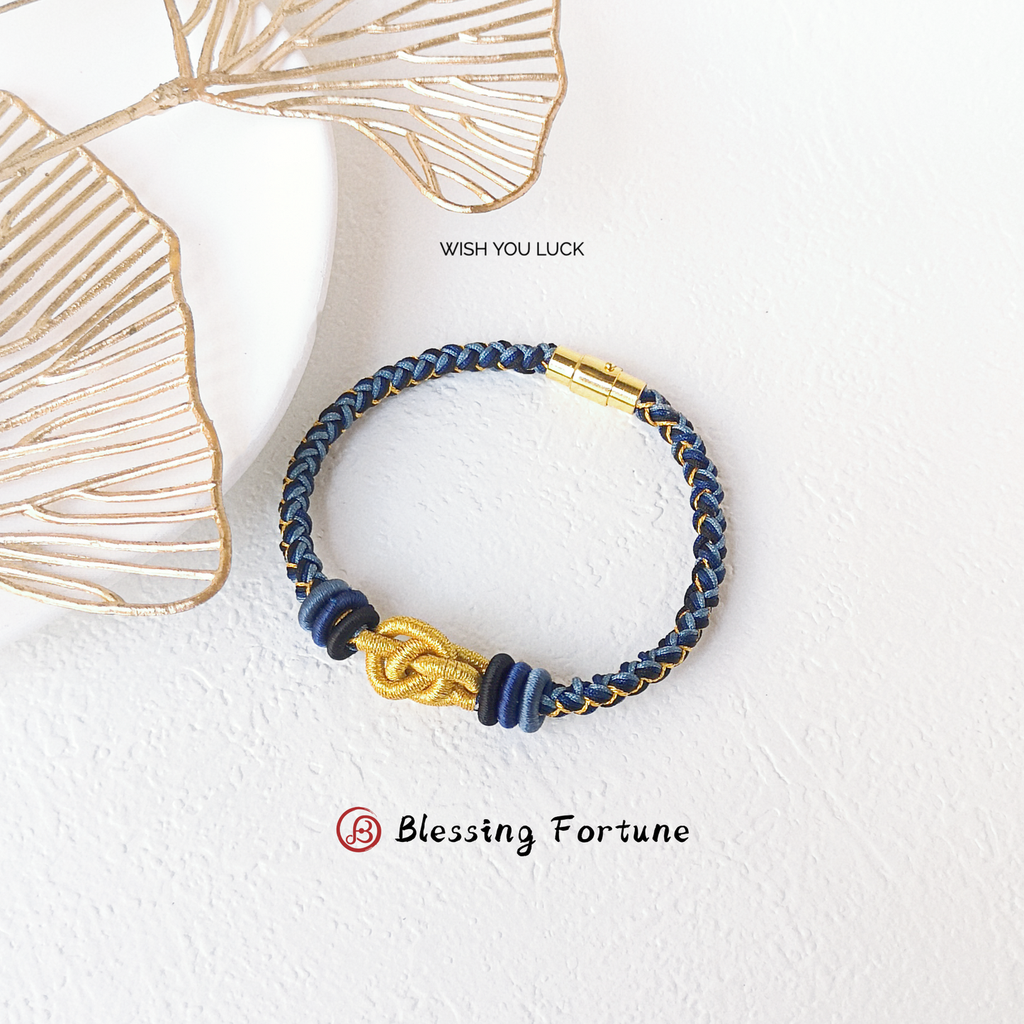 Blue Serpent Coin Knot Bracelet